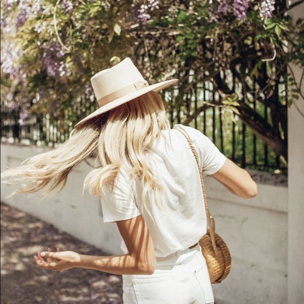 Boho Rancher Chic Hat Beige Tan Cowboy Western - Picture 6 of 7